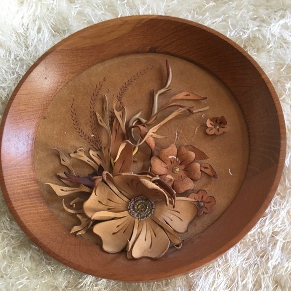 handmade Other - Handmade Art leather/Wood Hanging,One of a kind.